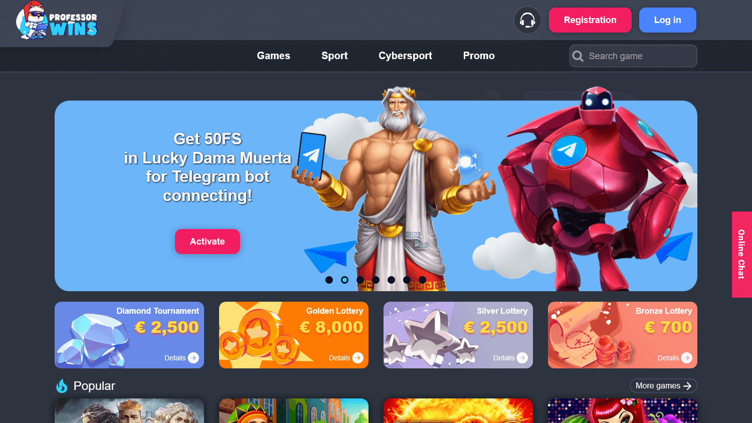 Professor Wins Casino Desktop screenshot