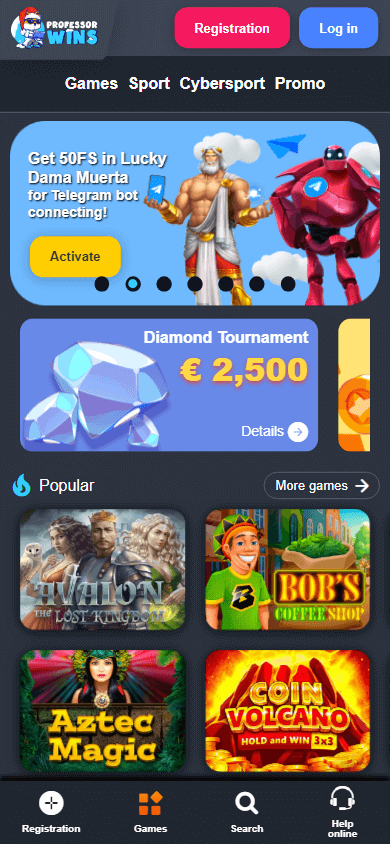 Professor Wins Casino Mobile screenshot